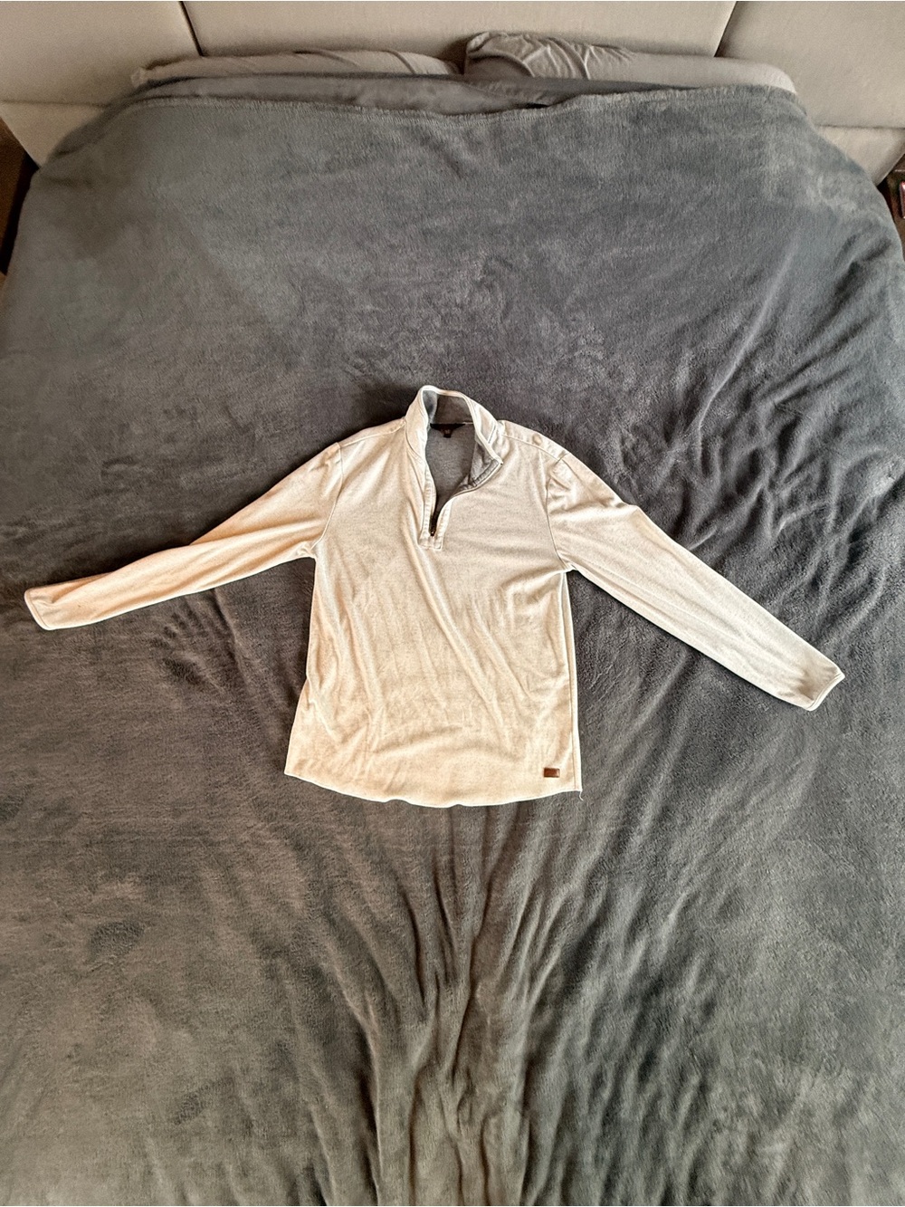 Buckle Men's Cream Half-Zip Pullover Sweater